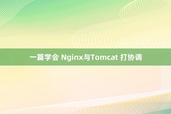 一篇学会 Nginx与Tomcat 打协调